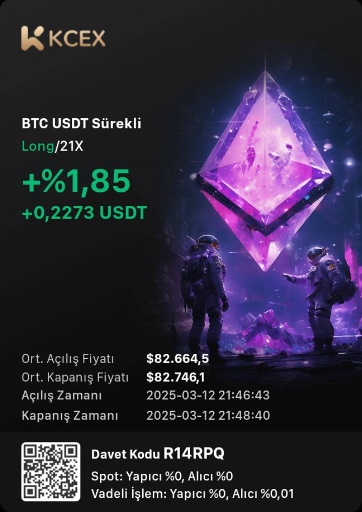 KCEX'e <a href="/KCEX_Turkey/">KCEX_TR</a> Benimle Katıl, piyasadaki en düşük oranların ve 1.000 USDT'ye kadar vadeli işlem deneme bonusu ile ücretsiz çekimlerin keyfini çıkarın! Davet kodum R14RPQ, hemen kaydolmak için tıkla:  kcex.io/register?invit…