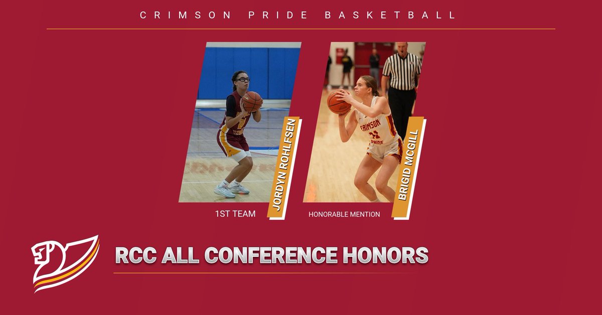 Huge Congratulations to our RCC All conference ladies! Jordyn Rohlfsen was selected RCC first team and Brigid McGill was selected as Honorable Mention. Well deserved ladies! #RollPride