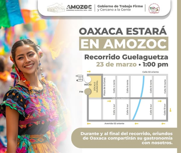 VisionUPP's tweet image. #VISIION en #Amozoc #Puebla
¡#OAXACA estará en AMOZOC!
El presidente municipal de Amozoc #Severiano de la Rosa Romero te invita al Festival Literario y de las Raíces Culturales “Xochiquetzal” , el próximo sábado 22 y domingo 23 de marzo
