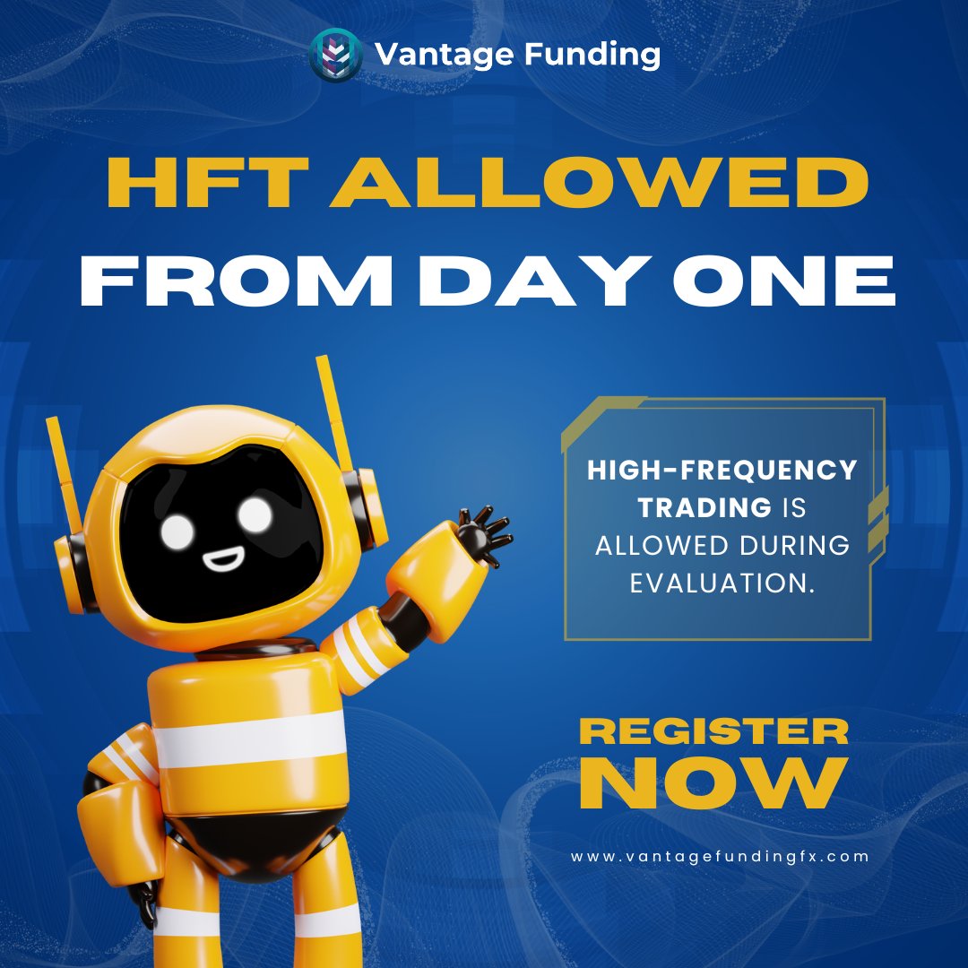 ⚡️ UNLEASH YOUR EDGE FROM DAY ONE – ONLY AT VANTAGE FUNDING! 🚀📊

At Vantage Funding, we don’t believe in limits, especially when it comes to your strategy. That’s why High-Frequency Trading (HFT) is fully allowed right from the evaluation stage. No restrictions, no delays, just