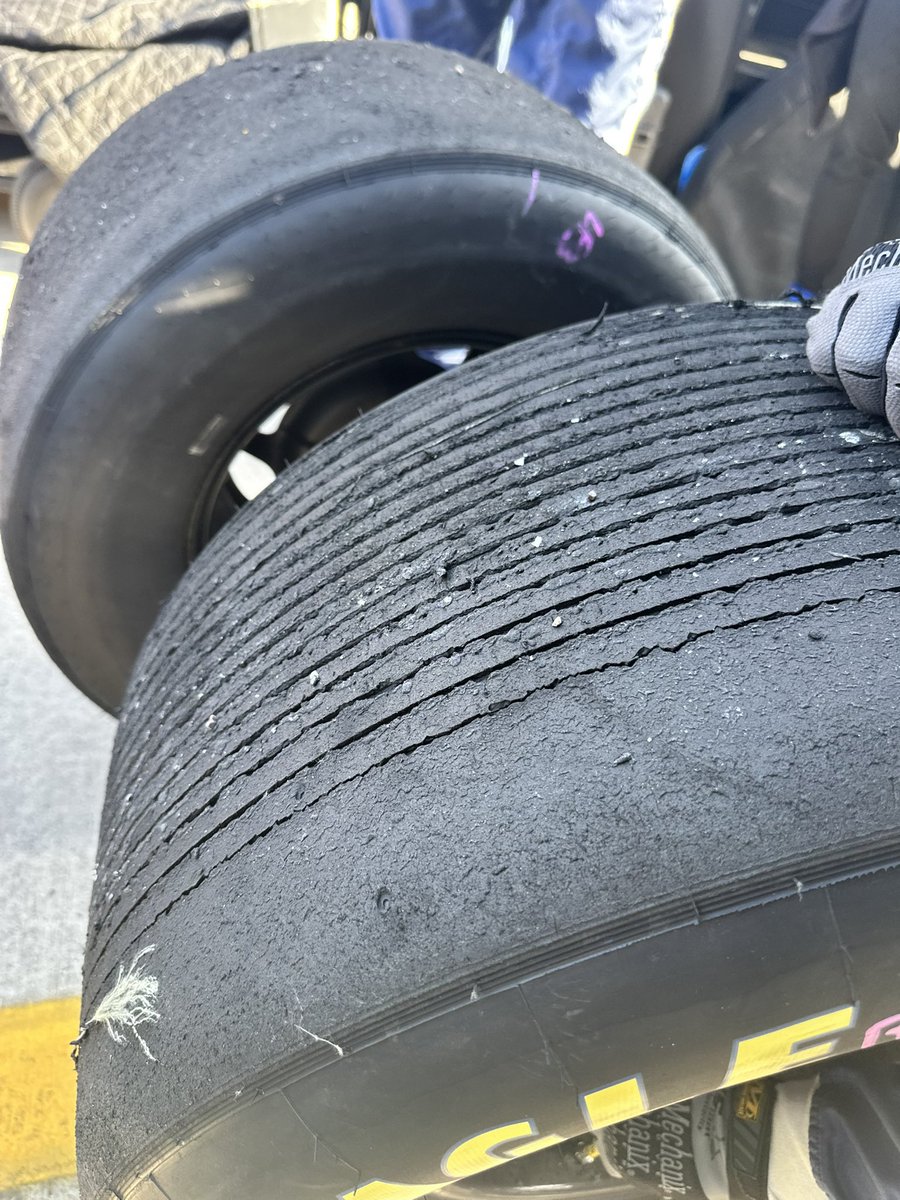 Right front tire off of <a href="/Josh6williams/">Josh Williams</a>’ <a href="/startron/">Star✭Tron</a> Chevy. 

🤯🤯🤯