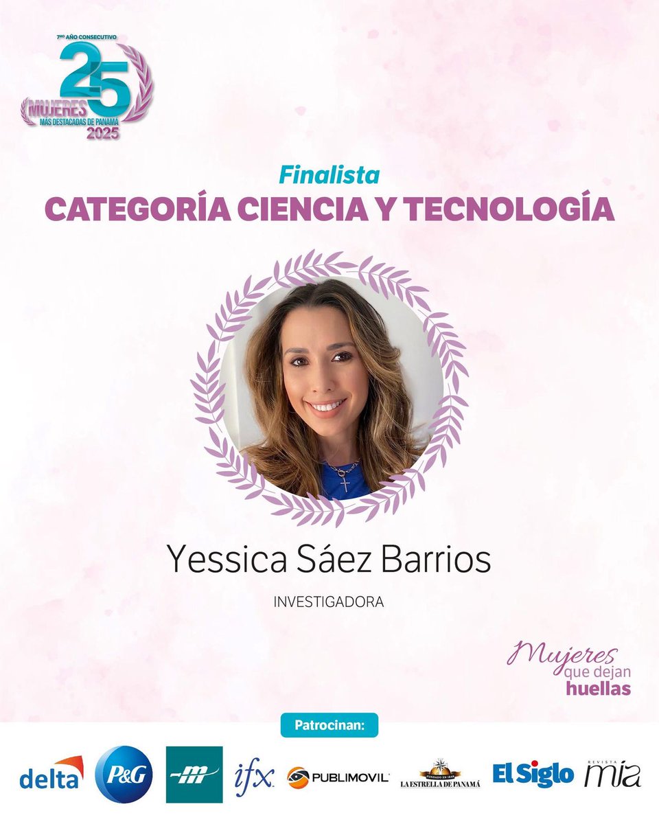Nuestra destacada miembro, Yessica Saez, ha sido seleccionada entre las 25 finalistas de Mujeres Destacadas en Panamá. 🌟

📅 Votación digital: del 24 al 28 de marzo de 2025
💻 Apóyala votando en: laestrella.com.pa y elsiglo.com.pa
 #IEEEPanamá