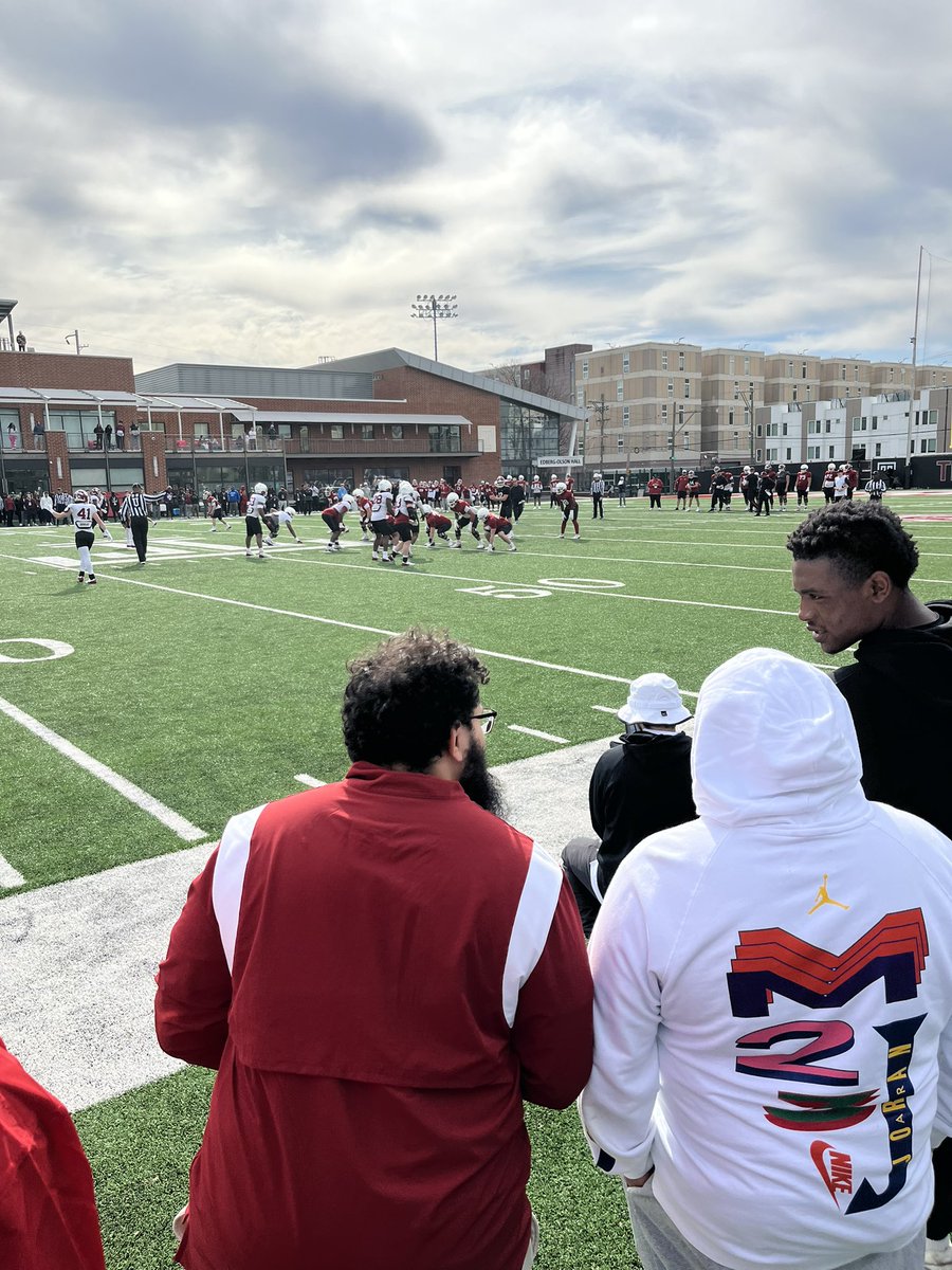 Had an amazing time <a href="/Temple_FB/">Temple Football</a> today, was great getting to meet the new coaches. 
<a href="/CoachKCKeeler/">KC Keeler</a> <a href="/CoachTWalker/">Tyler Walker</a> <a href="/Coach_AlJohnson/">Al Johnson</a> <a href="/CoachAhmadTUFF/">Khalil Ahmad</a> <a href="/Coach_Raitano/">Chris Raitano</a> <a href="/JBTUFB/">Jacob Bealer</a>
