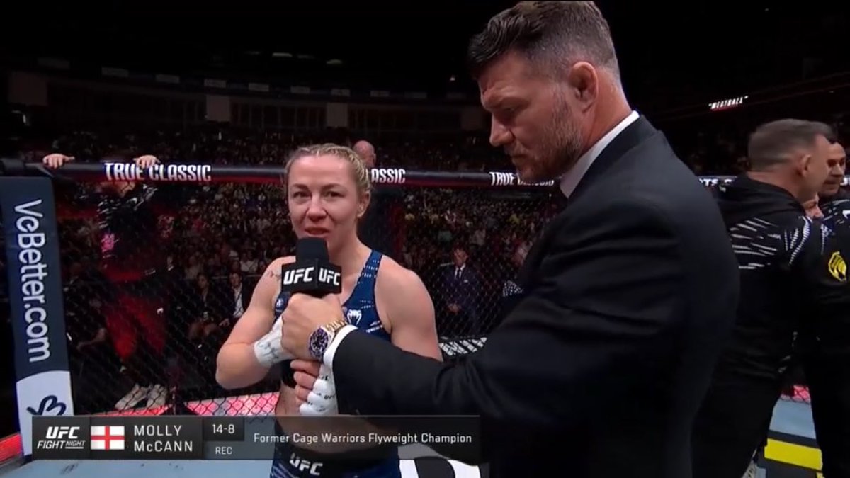 BigBazzaAlpha's tweet photo. “Meatball” Molly the Can retires after getting owned against another bum in England.
Her reign of cringe has ended good riddance bum.
#UFCLondon https://t.co/yNsMDcLesC