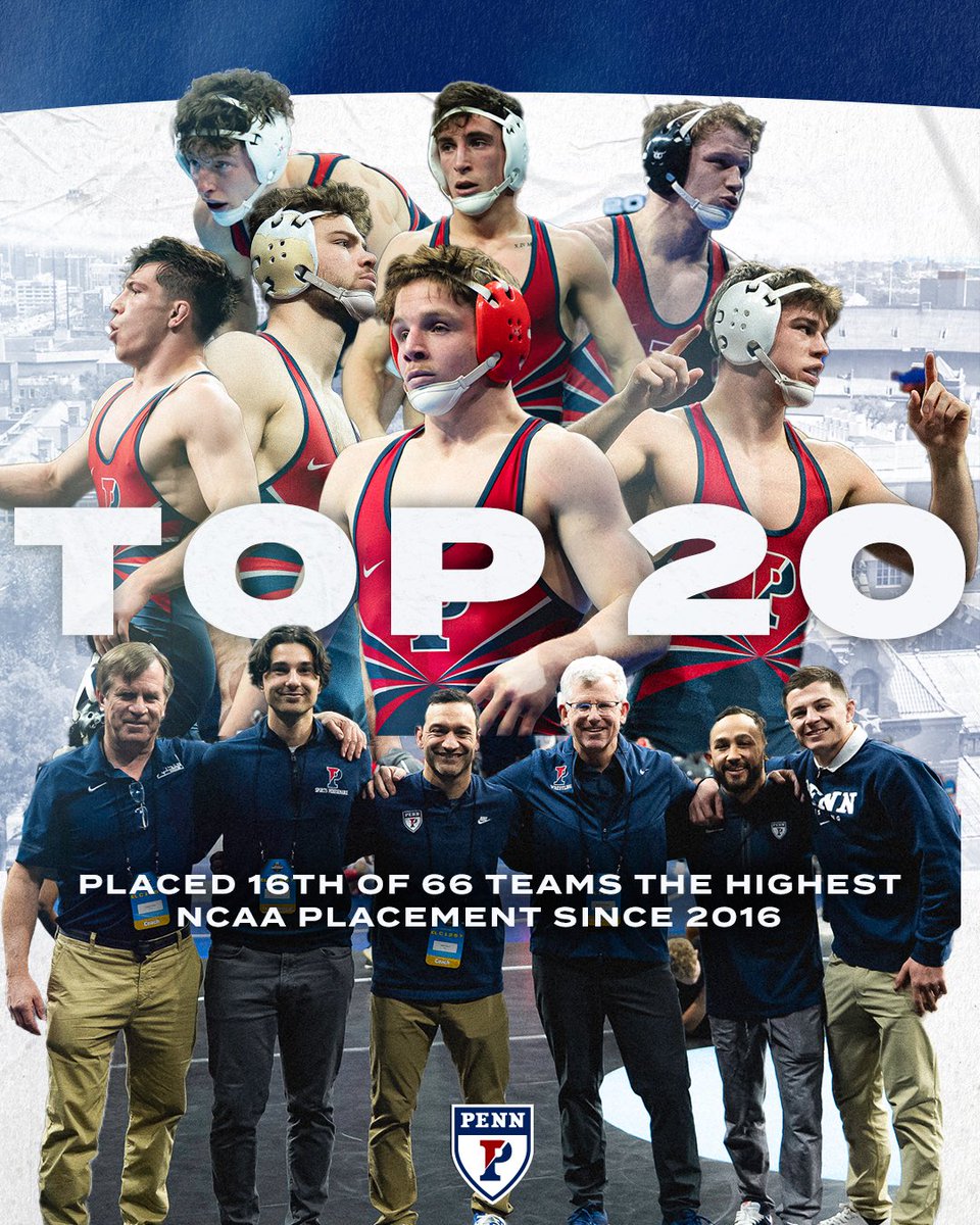 𝙏𝙤𝙥 2️⃣0️⃣ 𝙞𝙣 𝙩𝙝𝙚 𝙉𝙖𝙩𝙞𝙤𝙣

Posting our best <a href="/NCAAWrestling/">NCAA Men's Wrestling</a> finish since the 2016 season‼️

#TheMovement x #FightOnPenn🔴🔵
