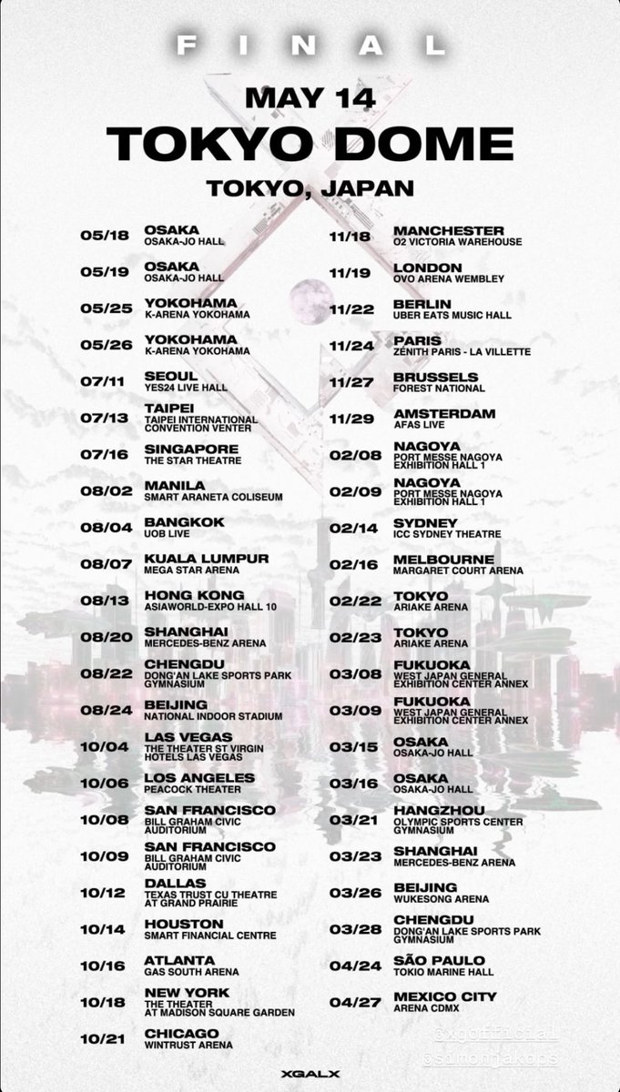 ALPHAZ_nexys's tweet photo. @buffys 40+ WORLDTOUR SHOWS. ♾️👽🔥 #XG_1stWORLDTOUR #XG_TheFirstHowl #XGchella #XG #XGatCoachella #Coachella #XGALX #Alphaz https://t.co/XEUACT6amF