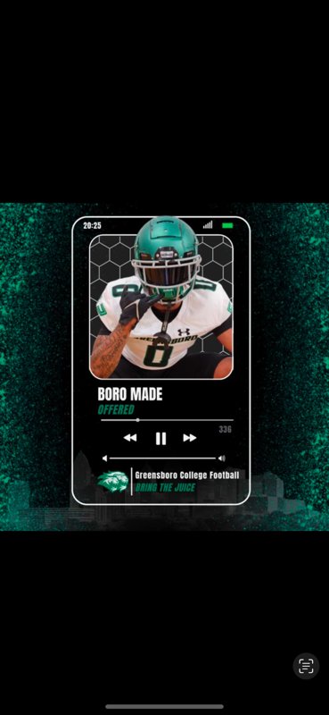 After a great visit at Greensboro College this morning, I'm blessed to receive an official offer from Greensboro College. <a href="/CoachJWilkes/">Jason Wilkes</a> <a href="/WS_Storm_FB/">𝙒𝙞𝙡𝙡𝙤𝙬 𝙎𝙥𝙧𝙞𝙣𝙜 𝙁𝙤𝙤𝙩𝙗𝙖𝙡𝙡</a> <a href="/CaryCoaching101/">Coach Chavar Tyrance</a> <a href="/CoachJBurt/">Coach Burton</a> <a href="/GCCoachTy/">Coach Ty</a> <a href="/GC_Pride_Fball/">Greensboro College Football</a> <a href="/JuwarrenByrd/">Coach Byrd</a> <a href="/CoachTorain_16/">Maurice Torain</a> <a href="/Coach_DSmith28/">Dontavius Smith</a> @CoachCale_GC <a href="/coach_card/">Tyler Card</a>