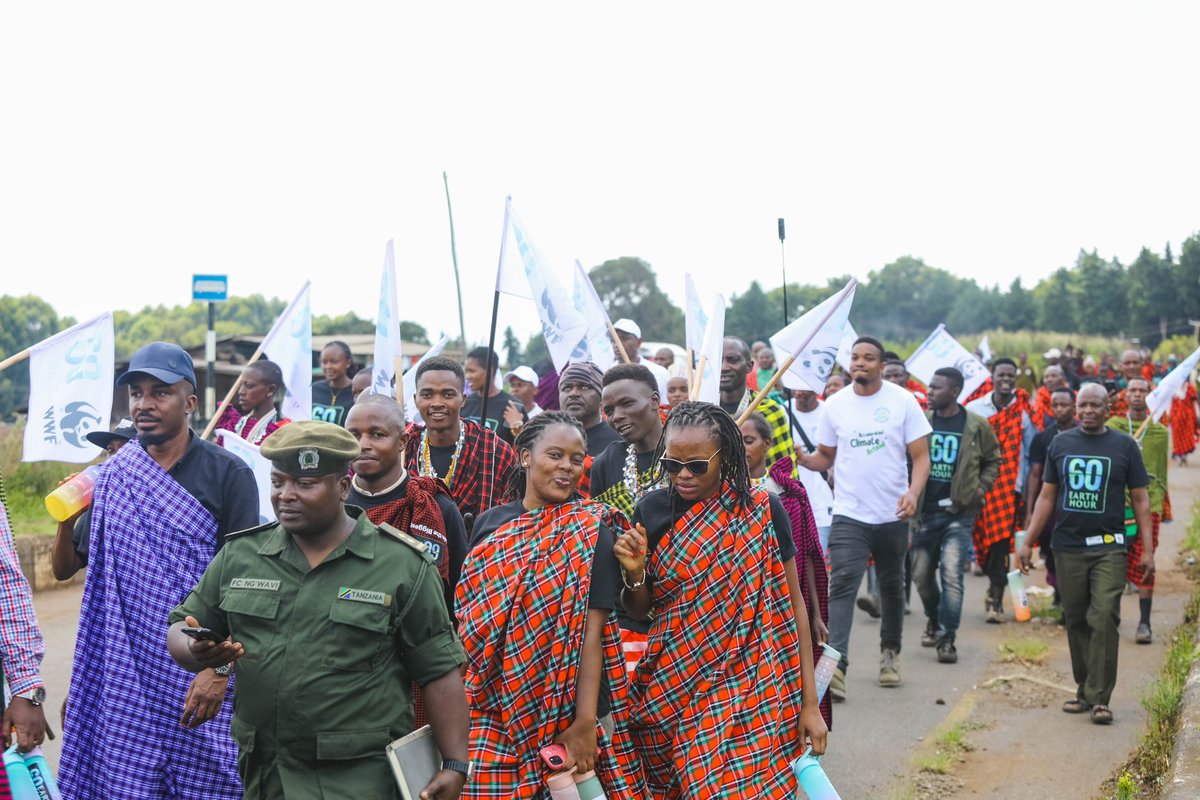 WWFTANZANIA's tweet photo. 🚶♂️🌍 Walking the Talk for Earth!
This #EarthHour, WWF Tanzania took 60 minutes to walk for nature—reducing our footprint and raising awareness for a healthier planet. 🌱💚 Every step counts!
How are you making your hour matter? ⏳✨
#BiggestHourForEarth #WalkForNature https://t.co/OUcHprVupU
