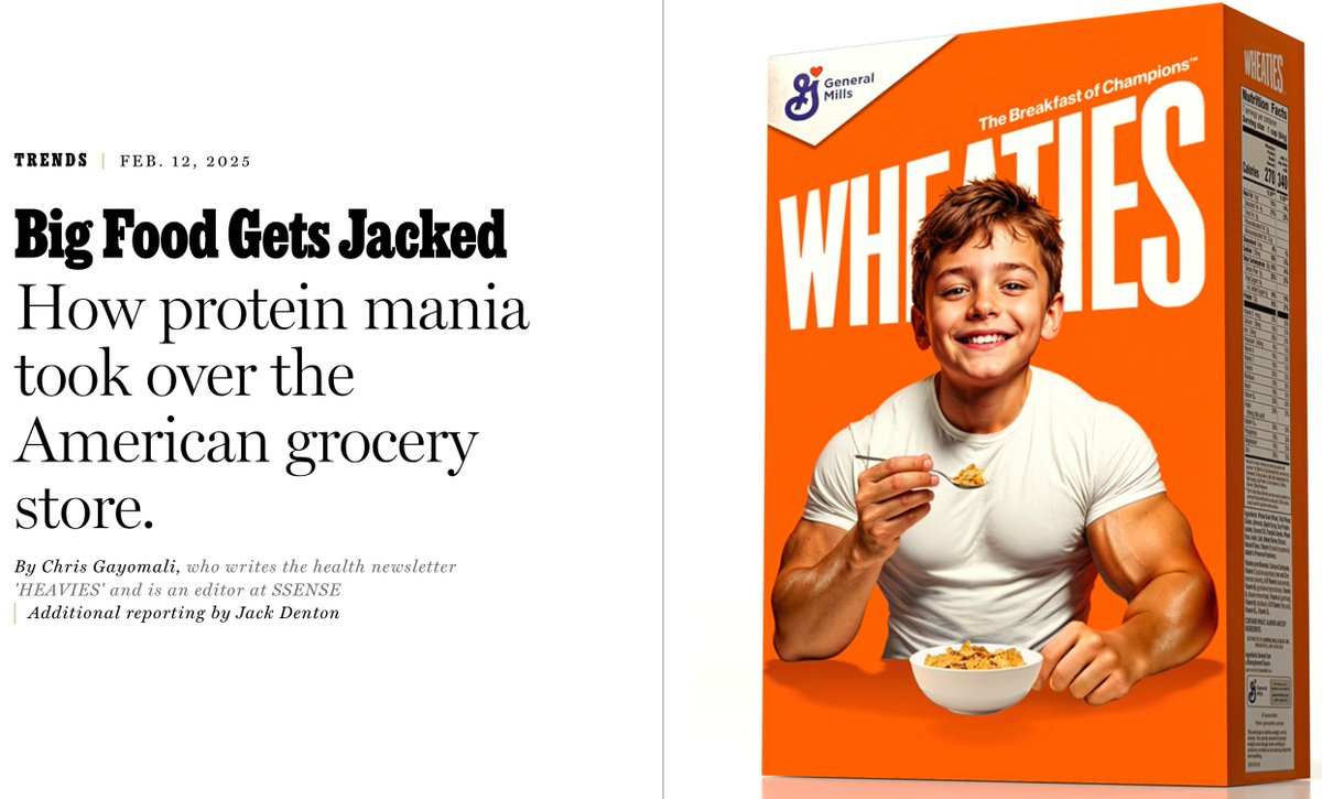 Viva Longevity! (@vivalongevity) on Twitter photo Fascinating story in <a href="/NYMag/">New York Magazine</a> about how America's obsession with protein is taking us down the path of more processed food. 🤨 Since protein isolates don't taste good, we add sugar and flavoring to compensate. And protein isolates aren't exactly nutrient dense... Fascinating story in <a href="/NYMag/">New York Magazine</a> about how America's obsession with protein is taking us down the path of more processed food. 🤨 Since protein isolates don't taste good, we add sugar and flavoring to compensate. And protein isolates aren't exactly nutrient dense...