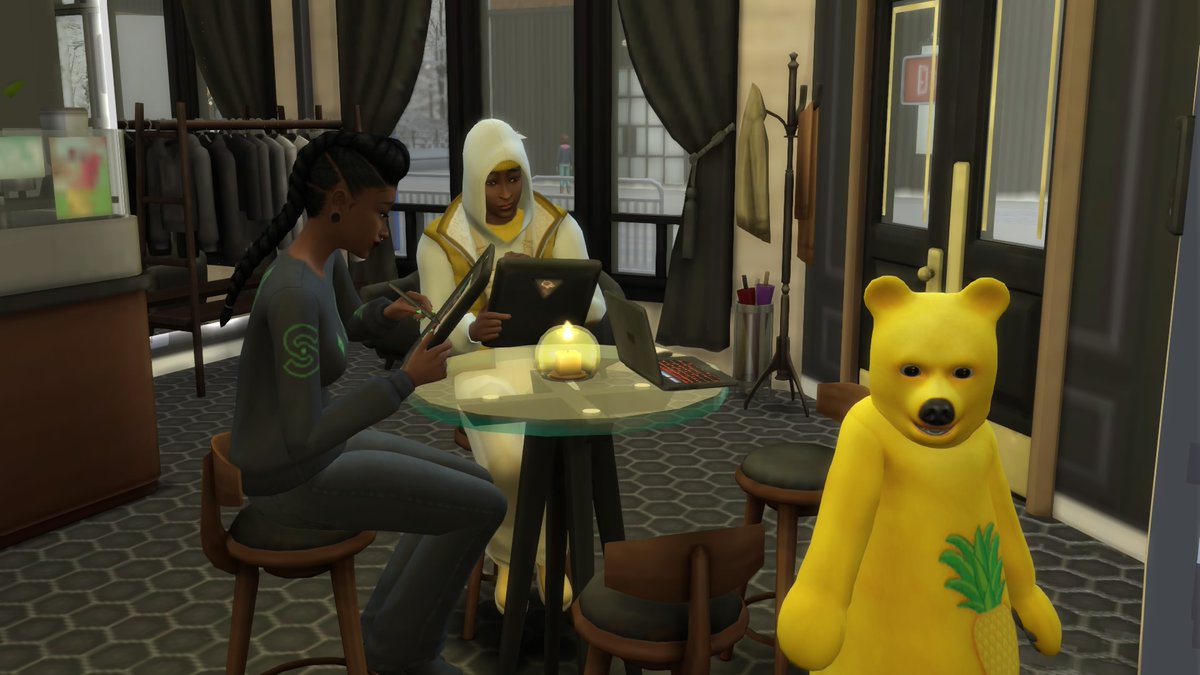 SimGodMother's tweet photo. #ShowUsYourSims #TheSims4
Meet Nia Sarpong, daughter Noel and twin brother Nasir. Nia, has rebranded Spilled Ink into Inkspiration Tattoo Bar that she now runs with Nasir. Let's see what this trio is up to. The original build is by @bojanasimsyt. @simsfederation @The_Simmers_ https://t.co/tCW94K4a5a