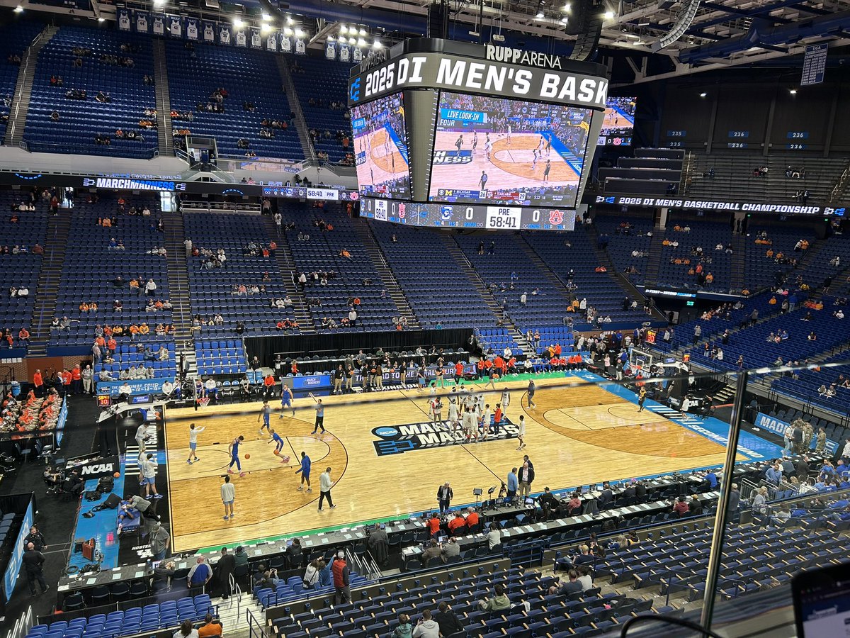 Rupp Arena, I am inside you (from a much higher vantage point)

Just over an hour to Auburn and Creighton in the second round. I'll have coverage for <a href="/WEGLSports/">WEGL Sports</a>