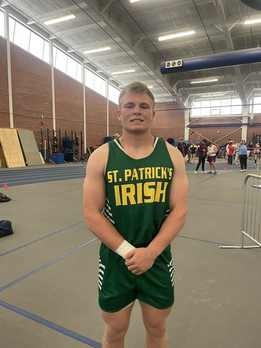 New school record in shot put. 53’ 
Old record: 52’9 Vern Miller 1969