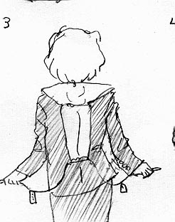 昔飛行機に乗った時描いたらくがき。モデルは水色時代のタカちゃんです。 