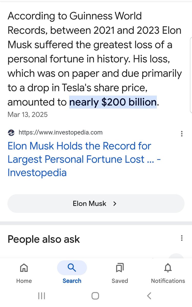 Seems like Elon Musk made a world record of being the biggest loser.