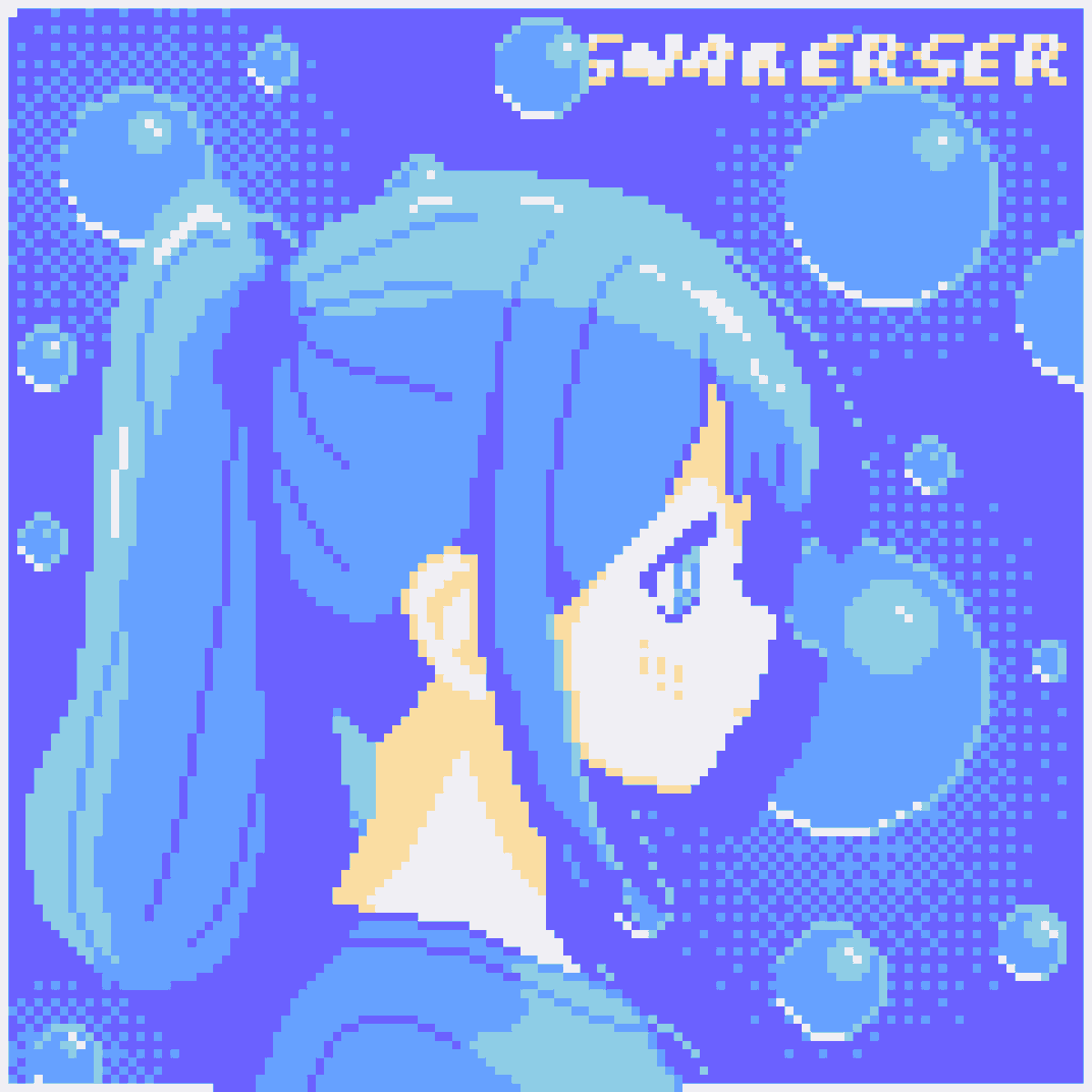 snakerser's tweet photo. Aqua Bubbles #PixelArt #oc #ドット絵 https://t.co/q1Aetwd47C