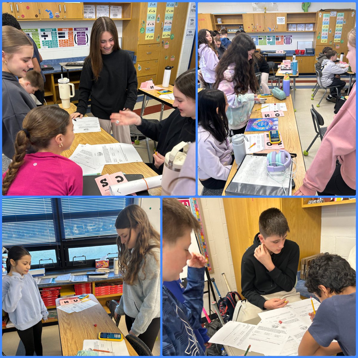 Mrs. Mahoney (@mathmahoney) on Twitter photo Accelerated Math students playing a game of chance by rolling 🎲 🎲 in order to create class data. We created a double box and whisker plot with the class data in order to make comparisons. <a href="/CTBarkalow/">Barkalow Middle School</a> Accelerated Math students playing a game of chance by rolling 🎲 🎲 in order to create class data. We created a double box and whisker plot with the class data in order to make comparisons. <a href="/CTBarkalow/">Barkalow Middle School</a>
