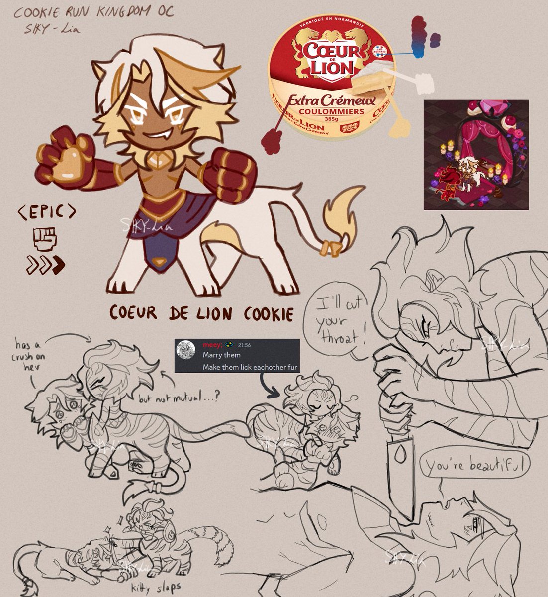 SKYLia_Art's tweet image. I never thought I would create a #crk oc... but here i am
Here my silly cat inspired from a french cheese LMAO😂
#cookierunkingdom #cookierunkingdomoc #nutmegtigercookie