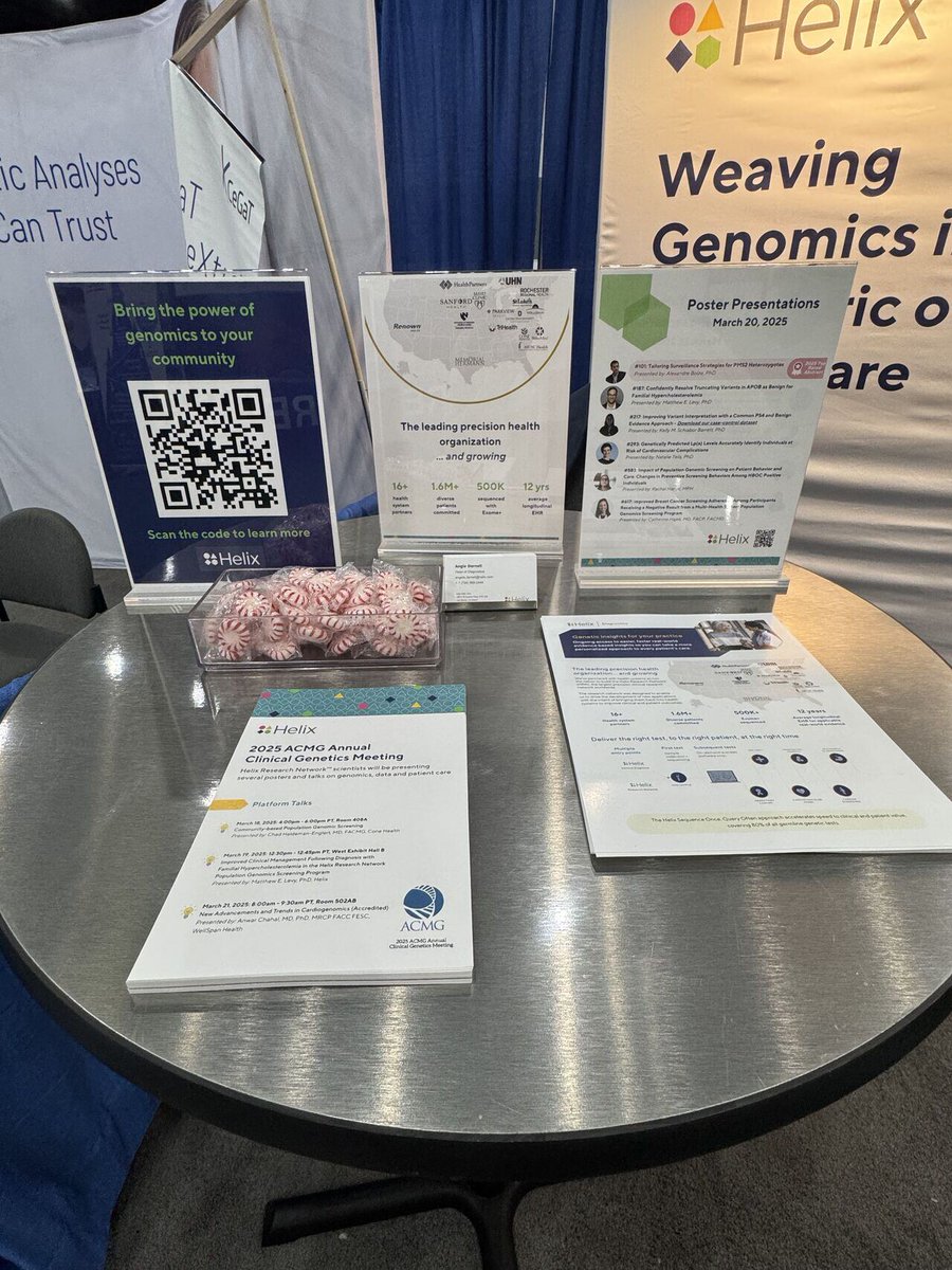 Great time at #ACMGMtg25! Grateful for all who came to our booth, talks &amp; posters—plus the highlight from Michael Murray (<a href="/SinaiGenHealth/">Mount Sinai Institute for Genomic Health</a>) at the final symposium. Proud to partner with so many leading health systems to make genotype-first care a reality #genomics #precisionhealth