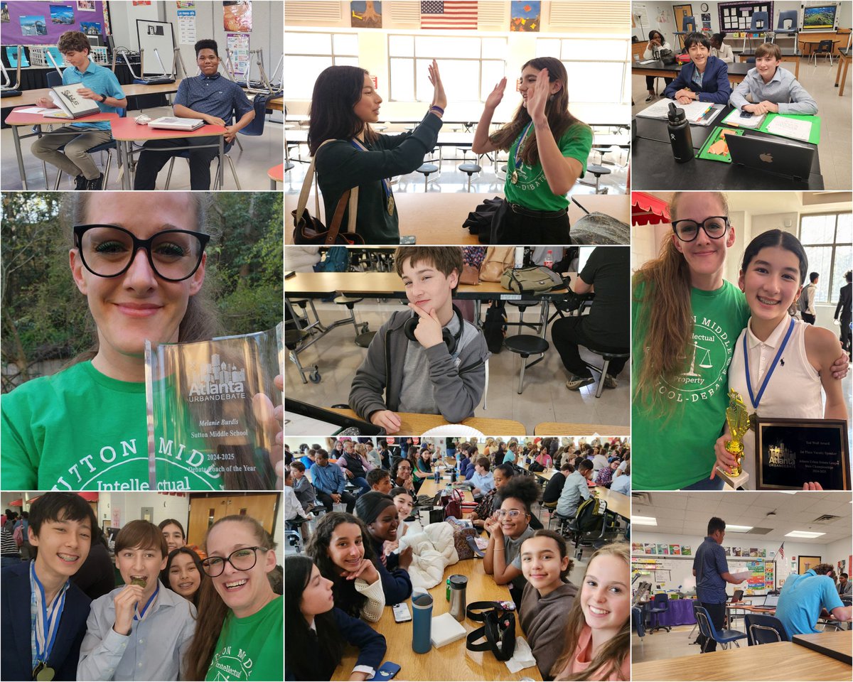 Melanie Burdis (@burdis_sms) on Twitter photo <a href="/SuttonCougars/">Sutton Cougars</a> earned 1st today at <a href="/atlantadebate/">Atlanta Urban Debate League</a> State Championships, making this our first-ever undefeated season! I scored Coach of the Year, 7th grade Sol won the 1st Place Speaker 🏆, and lots of 🏅 It was the best way to end the best season 💛💙 #proudCoach <a href="/MerriweatherEDU/">Dr. Dominique R. Merriweather</a> <a href="/SuttonCougars/">Sutton Cougars</a> earned 1st today at <a href="/atlantadebate/">Atlanta Urban Debate League</a> State Championships, making this our first-ever undefeated season! I scored Coach of the Year, 7th grade Sol won the 1st Place Speaker 🏆, and lots of 🏅 It was the best way to end the best season 💛💙 #proudCoach <a href="/MerriweatherEDU/">Dr. Dominique R. Merriweather</a>
