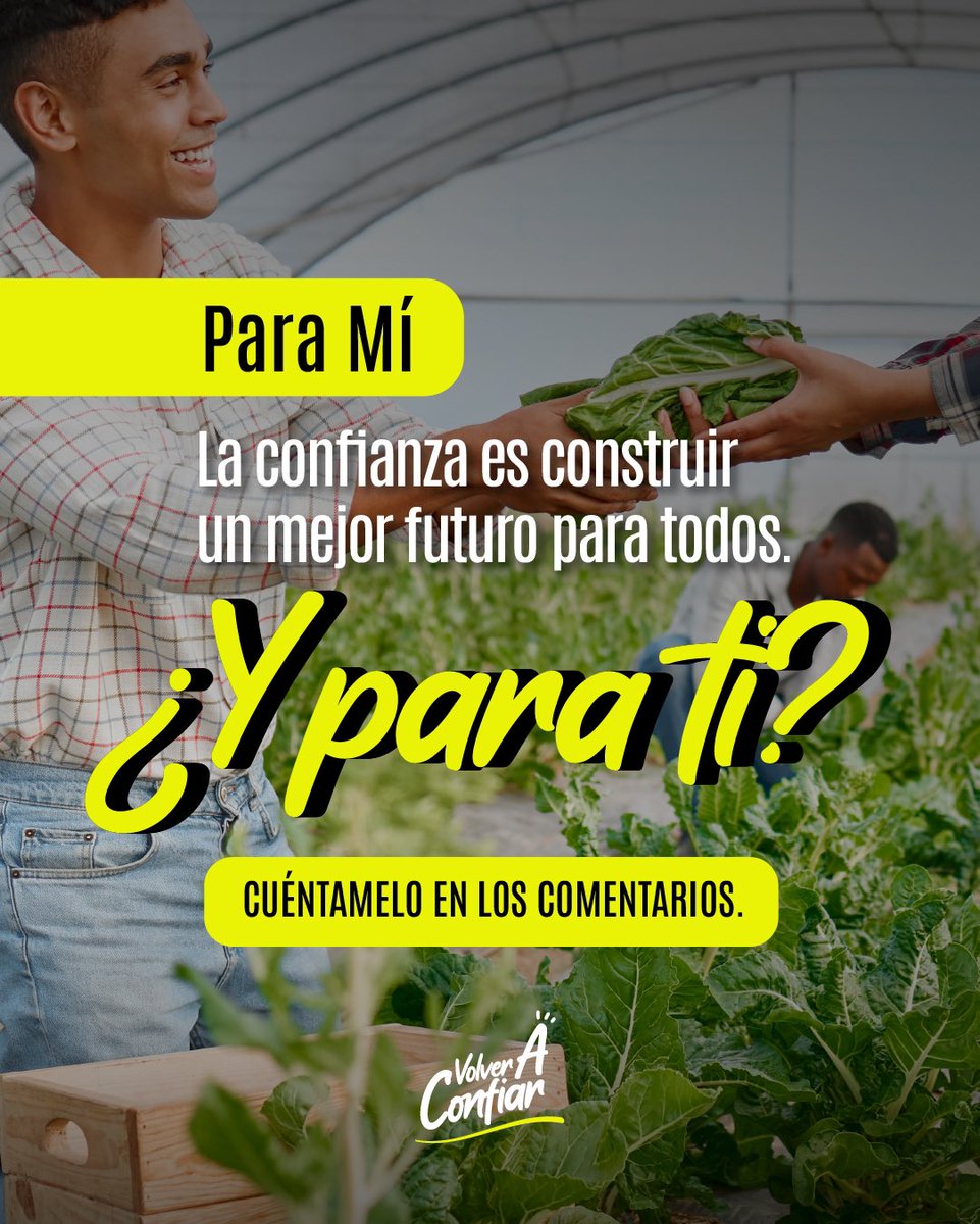 La voz de los colombianos tiene poder y cada día se hace más fuerte. 

Con transparencia, inversión y oportunidades reales, construimos confianza con acciones.

Para ti, ¿qué significa confiar? Te leemos. 

#VolverAConfiar