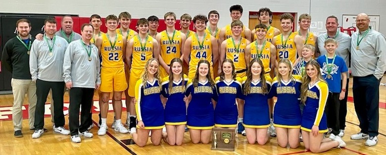Congratulations to Division VII State Champions Russia High School!  Russia defeated Cornerstone 74-57.  What a great season, 29-0.