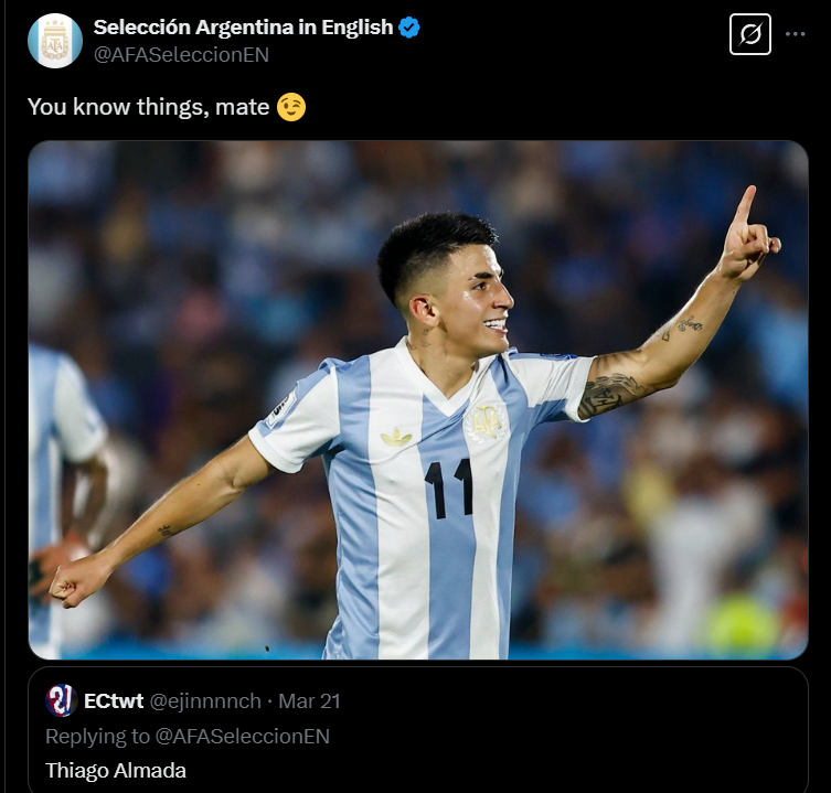 ejinnnnch's tweet photo. Just felt it 😎🇦🇷 #LaScaloneta https://t.co/dfKy4VVVhZ