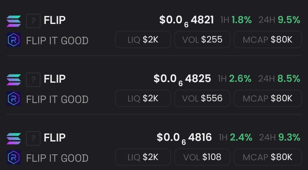 FlipItGoodSol's tweet photo. Get ready for blast off.
Time to throw a few bucks in and watch it multiply!
$FLIP on Sol
3 pairs / 3x liquidity
πβοΈπ₯πͺππ
#Community #FLIPITGOOD
FncQgbbxHNpCrYMowQSmLxX7pVBYWR6Y9VJsemDTVNbN https://t.co/43nUy2mhez