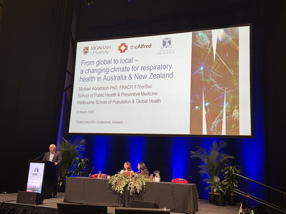 Emeritus Professor Michael Abramson is presenting at the #tsanzsrs2025 symposium: Health challenges in the era of climate change.