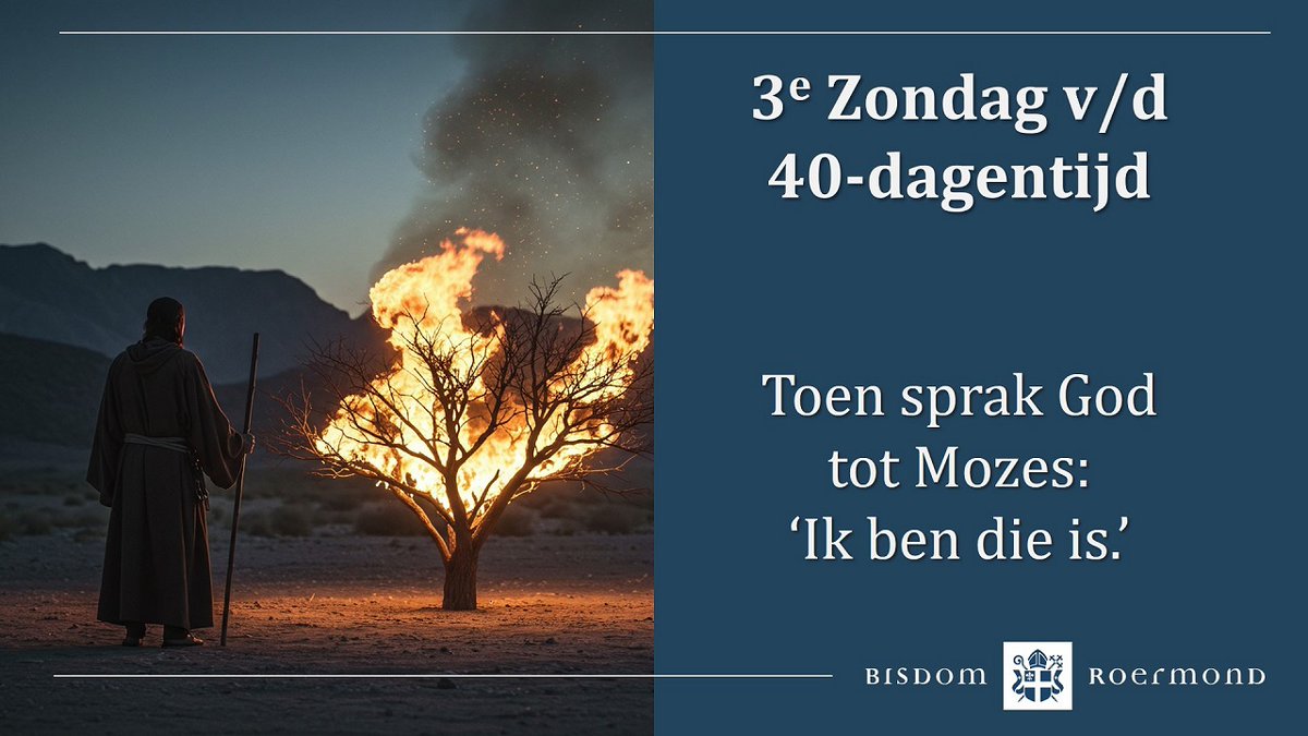 God is een God die zich het lijden van de mensen aantrekt. Hij is een medelijdende en bovenal bevrijdende God. In zijn naam “Ik ben die is” klinkt ook mee: Ik ben die erbij is. Ik ben die helpende en bevrijdende aanwezigheid. bisdom-roermond.nl/3ezondag40dage…
