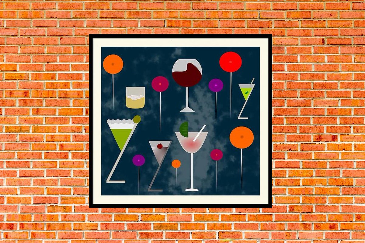 For your kitchen or restaurant, Cocktails &amp; Lollipops. Wall art celebrating a relaxing evening. Here:   fineartamerica.com/featured/cockt…

#artforsale #walldecor #architects #HomeandAway #kitchen #Roomfun #happyhour #cocktails #winelover #kitchensanctuary #SaturdayVibes #FoodieBeauty #vibe