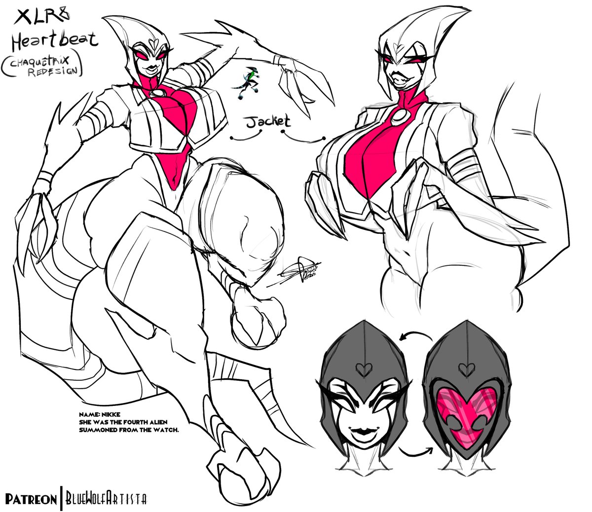 BlueWolfArtist2's tweet photo. XLR8 Redesing para el #Chaquetrix. Cabe aclarar que esta versión no es de Omniverse, solo está inspirada, y también debo señalar que su versión de #Milftrix no es su forma final cuando llegue a Ben10K.
PD: Olvide publicar los sketches antes que el dibujo final. https://t.co/7F6oORxXcV