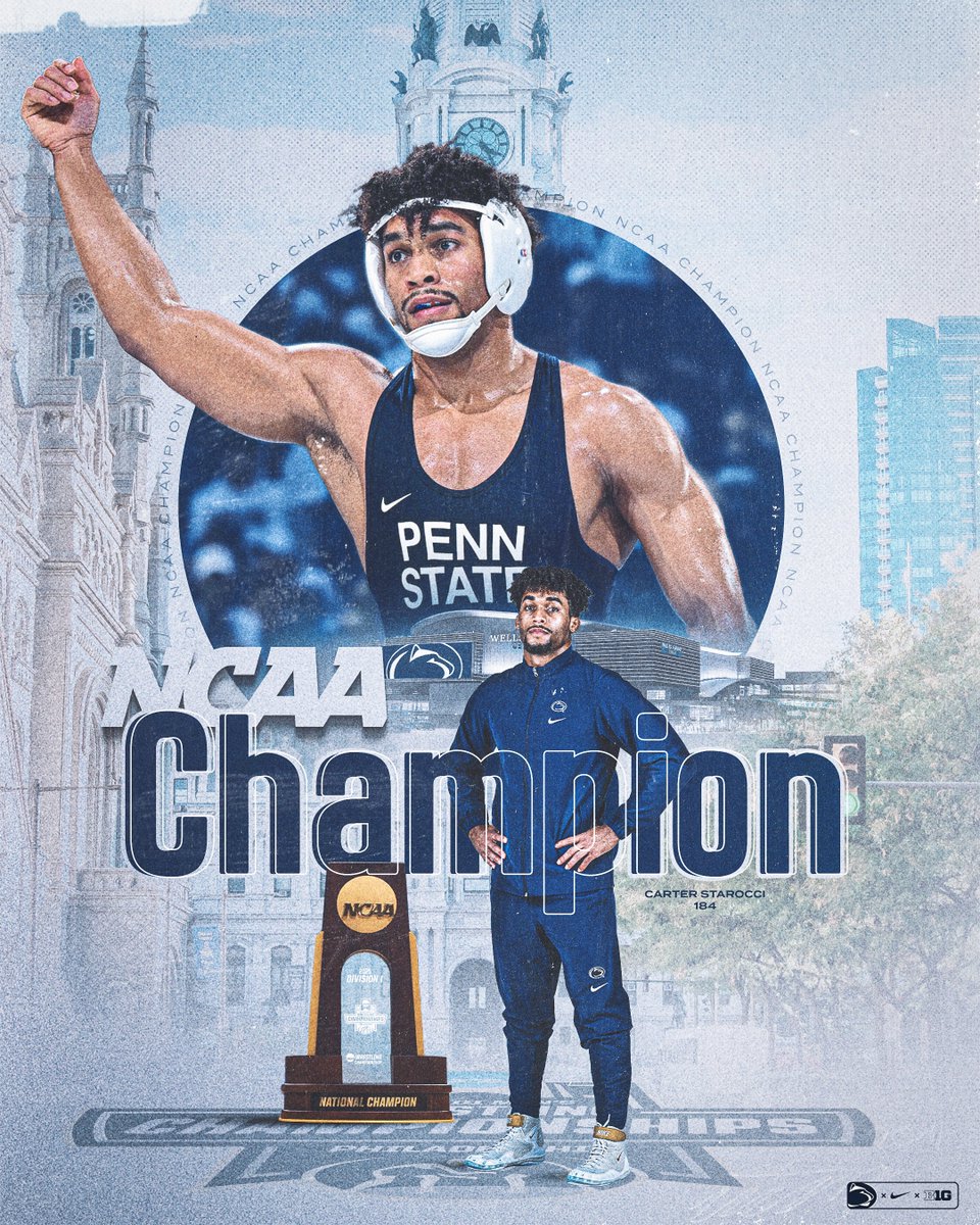 CARTER STAROCCI THE 4-3 WIN!
STAROCCI -- THE FIRST, AND ONLY, 5X NCAA CHAMPION!
#PSUwr