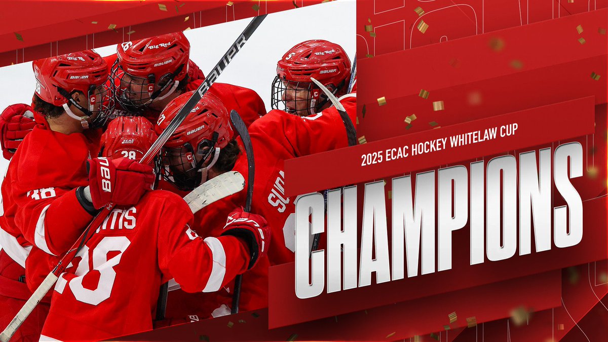 Cornell Big Red (@cornellsports) on Twitter photo <a href="/CornellMHockey/">Cornell Men’s Ice Hockey</a> For the second straight year and the 15th time in program history, <a href="/CornellMHockey/">Cornell Men’s Ice Hockey</a> are WHITELAW CUP CHAMPIONS!
#YellCornell <a href="/CornellMHockey/">Cornell Men’s Ice Hockey</a> For the second straight year and the 15th time in program history, <a href="/CornellMHockey/">Cornell Men’s Ice Hockey</a> are WHITELAW CUP CHAMPIONS!
#YellCornell
