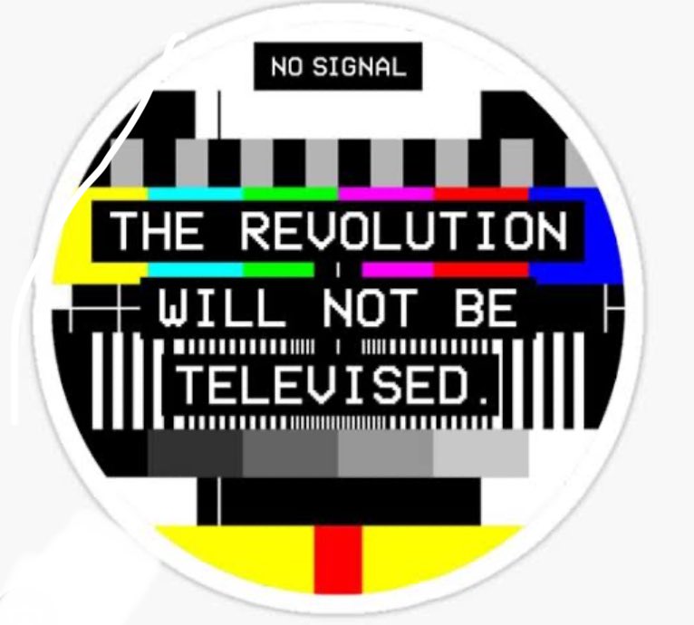 🎵 Onun parçası da var. 
Gil Scott Heron - The Revolution Will Not Be Televised
youtu.be/BBuXN6hp2iQ
