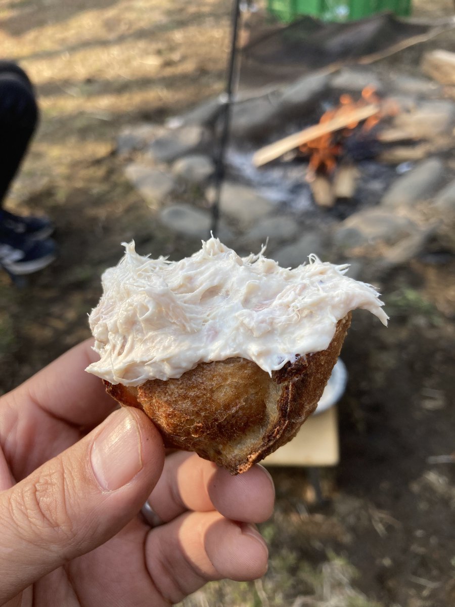 satoh_camp's tweet photo. ゴリゴリなキャンプ朝飯 https://t.co/QNMxUlbuj8