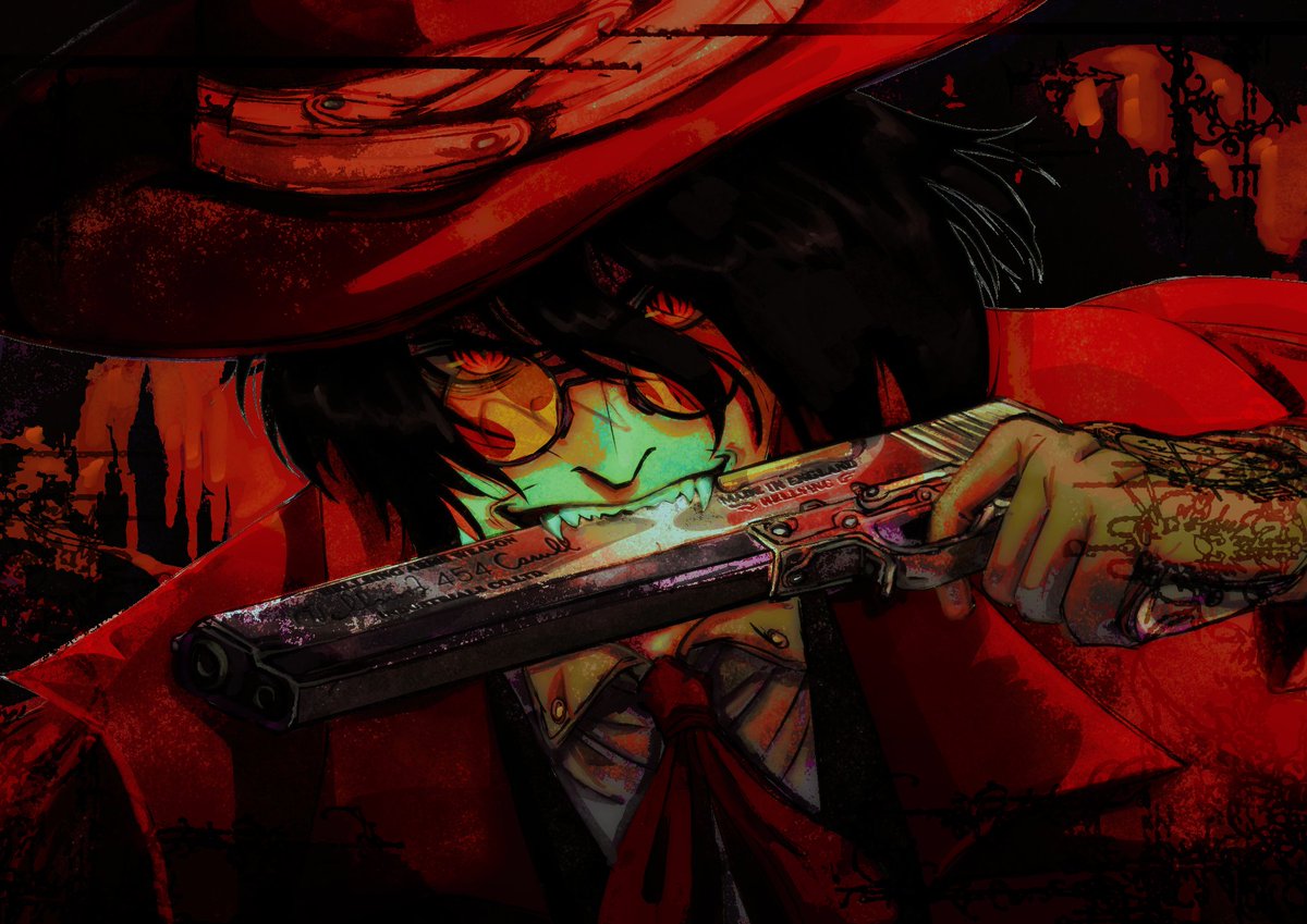 Art collab with <a href="/EurikaPlisetsky/">🥀🪦</a> !!! 

They did the lineart and I did the colors, this was super super fun tysmm 💕💕

#hellsing