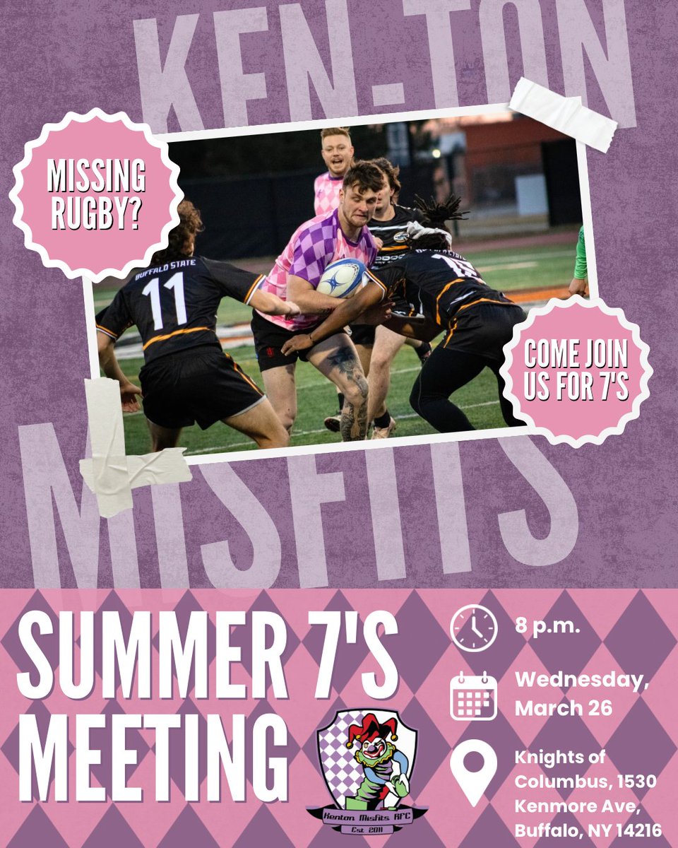 Summer 7’s Team Meeting!

Looking to play 7’s this summer? Join us Wednesday at 8 PM at the Knights of Columbus (Kenmore Ave) after practice to learn more!

Perfect for collegiate players home for the summer or anyone looking to stay in shape &amp; develop their game.