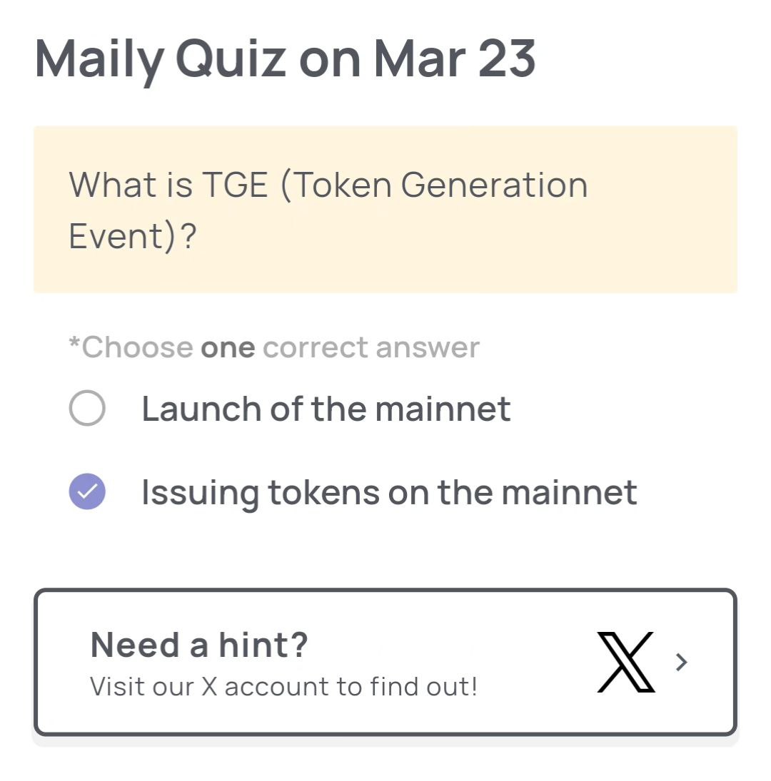 🔥 Xenea Wallet quiz answer !
🗓️ 23.03.2025

🎯 Answer  ( B )
✅ Daily Check in 
👉 Daily Quiz 

$BOI
<a href="/Boithebear/">Boi</a>