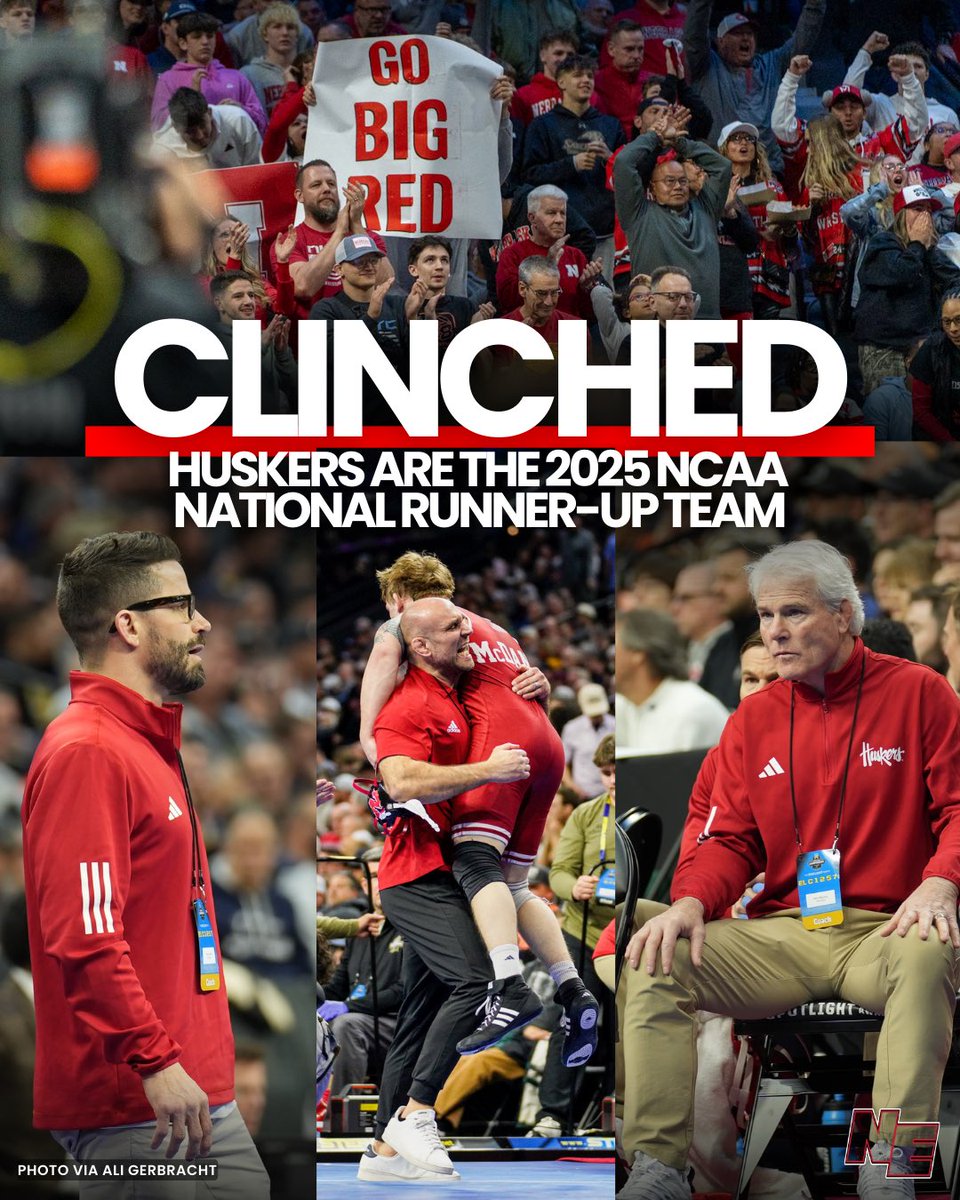 🚨 HUSKER NATION 🚨 Your Nebraska Cornhuskers have clinched the Runner-Up Trophy at the 2025 NCAA Wrestling Championships 

🔥🔥🔥🔥🔥🔥🔥🔥🔥🔥
