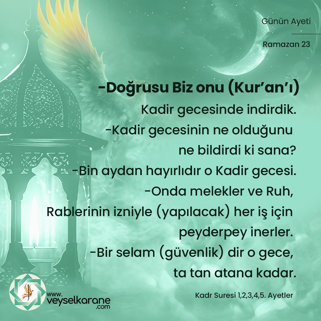 veyselkarane's tweet photo. Rabbimiz oruç zamanı içerisinde Kadir Suresini Şanlı Resulümüze Peygamberlik geldiği gün indiriyor diyor ki; "Kadir gecesinin ne olduğunu sen nereden bileceksin?" demek ki, Kadir Gecesi saklıymış, sırdaymış. Allah dilediğine bildirecek. Sana kim bildirdi? https://t.co/7TYOrt8xgk
