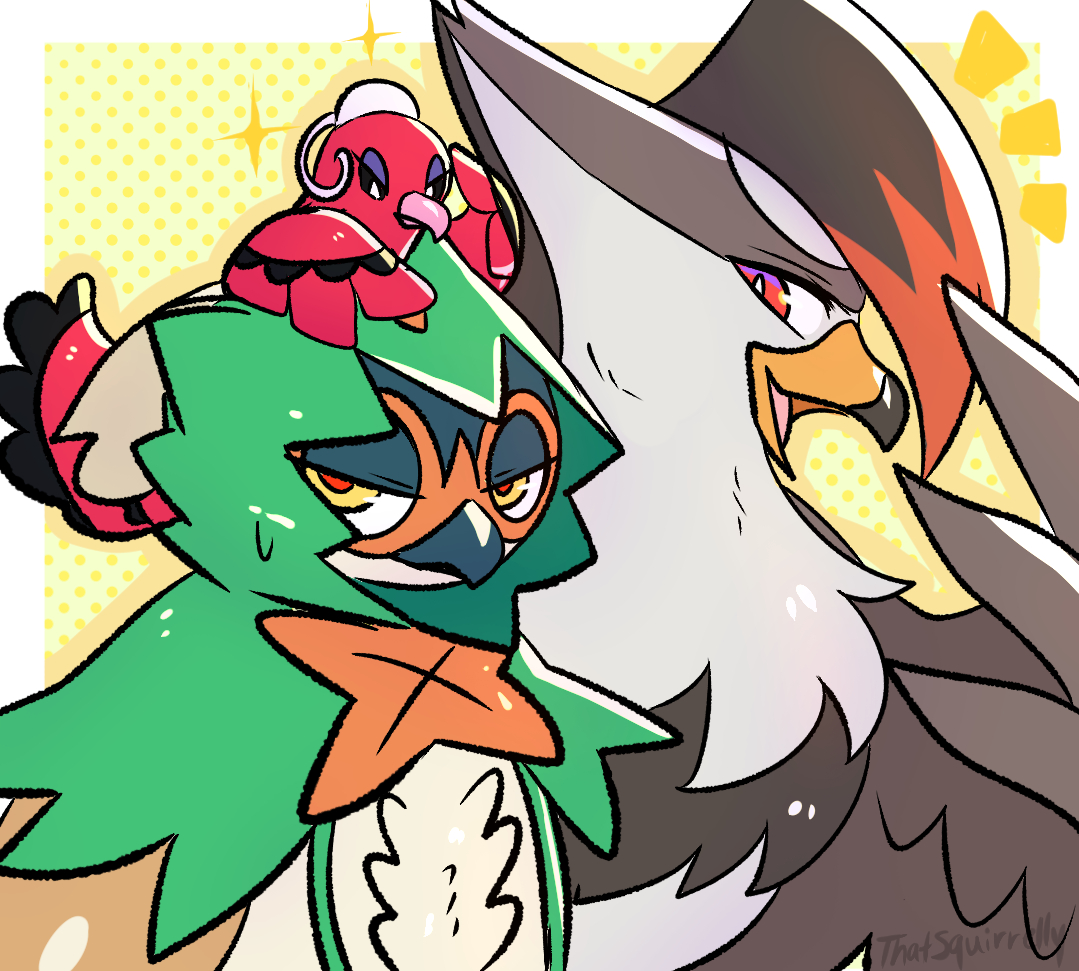 Birb trio 🦉🦅🐦✨