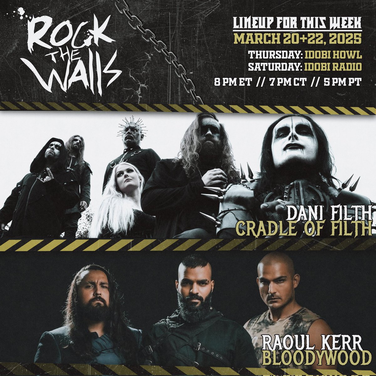 Patrick Walford (@rockthewalls) on Twitter photo Tonight on <a href="/idobiradio/">idobi Radio</a> @ 8pmET!
I'm joined by Dani Filth of <a href="/CradleofFilth/">Cradle of Filth</a> (Hour 1) & Raoul of <a href="/Bloodywood2/">Bloodywood</a> (Hour 2) to talk all about + spin new tracks off their new albums!
Listen via the FREE idobi app or on the idobi website! Tonight on <a href="/idobiradio/">idobi Radio</a> @ 8pmET!
I'm joined by Dani Filth of <a href="/CradleofFilth/">Cradle of Filth</a> (Hour 1) & Raoul of <a href="/Bloodywood2/">Bloodywood</a> (Hour 2) to talk all about + spin new tracks off their new albums!
Listen via the FREE idobi app or on the idobi website!