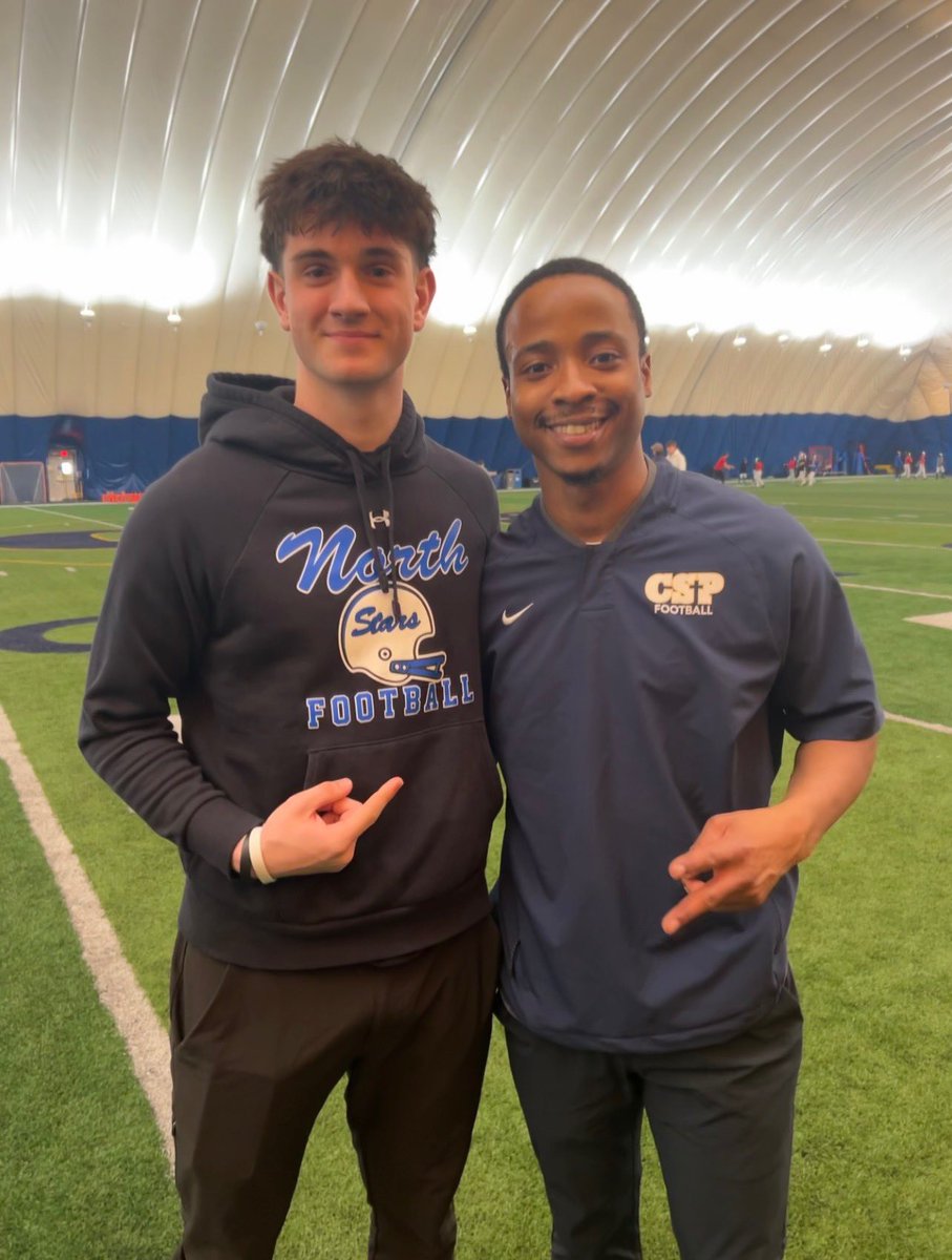 Braden Harms (@braden_harms) on Twitter photo Had a great time at <a href="/CSPBearsFB/">CSP Golden Bears Football</a> Junior day today! Thank you <a href="/HamerLevy/">Levy</a> and <a href="/CoachBoom26/">Boomer Roepke</a> for inviting me out!
<a href="/robertpomazak/">Robert Pomazak</a> <a href="/SCNFBOFFICIAL/">Official North Star Football Account</a> <a href="/AllenTrieu/">Allen Trieu</a> <a href="/EDGYTIM/">Timothy “EDGYTIM” OHalloran</a> <a href="/PF_Train_Insane/">ProForce Training</a> Had a great time at <a href="/CSPBearsFB/">CSP Golden Bears Football</a> Junior day today! Thank you <a href="/HamerLevy/">Levy</a> and <a href="/CoachBoom26/">Boomer Roepke</a> for inviting me out!
<a href="/robertpomazak/">Robert Pomazak</a> <a href="/SCNFBOFFICIAL/">Official North Star Football Account</a> <a href="/AllenTrieu/">Allen Trieu</a> <a href="/EDGYTIM/">Timothy “EDGYTIM” OHalloran</a> <a href="/PF_Train_Insane/">ProForce Training</a>