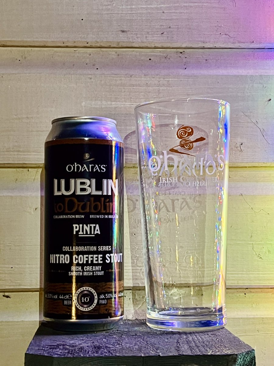 #Stouturday observed with a 5% ‘Lublin to Dublin’ coffee stout from <a href="/OHarasBeers/">O'Hara's Irish Craft Beer</a> and Pinta. Dark chocolate, coffee and toasted malt. Really delicious! 🤤

Sláinte!🍻

<a href="/mjpm67/">MM🇮🇪</a> <a href="/keefmullin/">keef mullin 💙</a> <a href="/j_k357/">keith ⭐️⭐️💙</a> <a href="/PaulOBrien10/">Paul O'Brien</a> <a href="/antrim_man/">🪓🗡️Antrim_Man</a> <a href="/pcr123/">Paul Reid</a> <a href="/CorkBeer/">CorkBeerTweets</a> <a href="/craftbeersoflre/">Craft beers of Ireland & beyond.</a> <a href="/BADONICUS/">Badonicus</a> <a href="/RealBMaxwell/">Brian Maxwell 🍻😎</a>