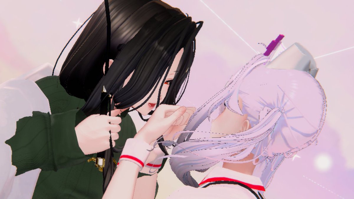 kanjya_0510's tweet image. 森羅ちゃん健屋花那さん改変で写真撮ってきた！
あとフレンドさんの白雪巴さん改変と一緒に撮ったCrossickバチクソてぇてぇ😊
#VRChat #Shinra3D #健屋花那