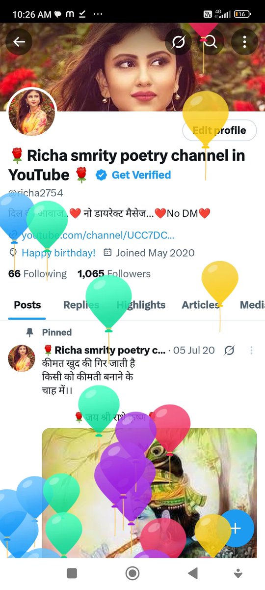 richa2754's tweet photo. मेरे जन्मदिन के अवसर पर आप
लोग बधाई नहीं दोगे..!!
#mytwitterfriends
#TwitterFriends https://t.co/PPMvL2bqmM