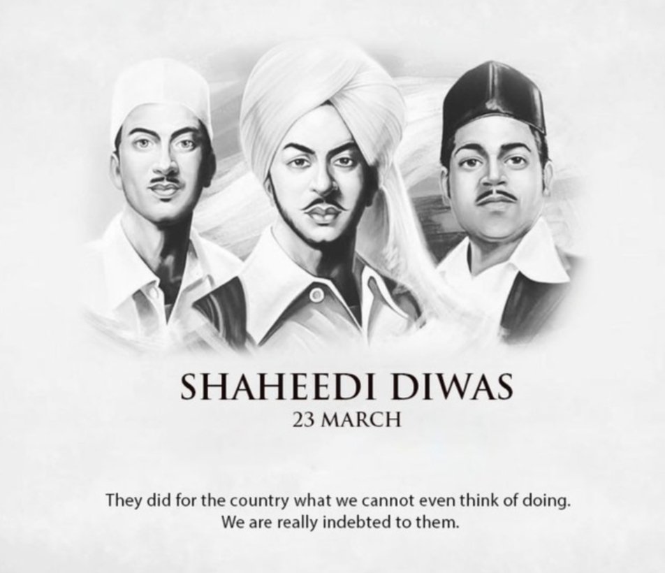 rahul_1c's tweet image. देश की स्वतंत्रता के लिए अपने प्राणों की आहुति देने वाले अमर शहीद भगत सिंह, राजगुरु, सुखदेव के बलिदान दिवस पर कोटि-कोटि नमन ! 🙏  !  
#BhagatSingh 
#Sukhdev 
#rajguru