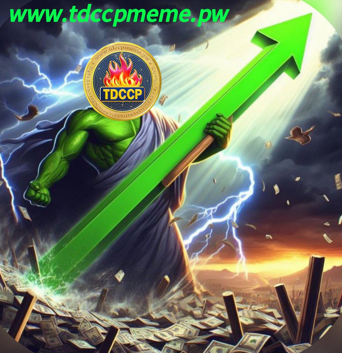 WHEN $TDCCP GOES FULL HULK MODE ON THE CHART! 🟢🔥🔥🔥

#TDCCP #TDCCPMEME