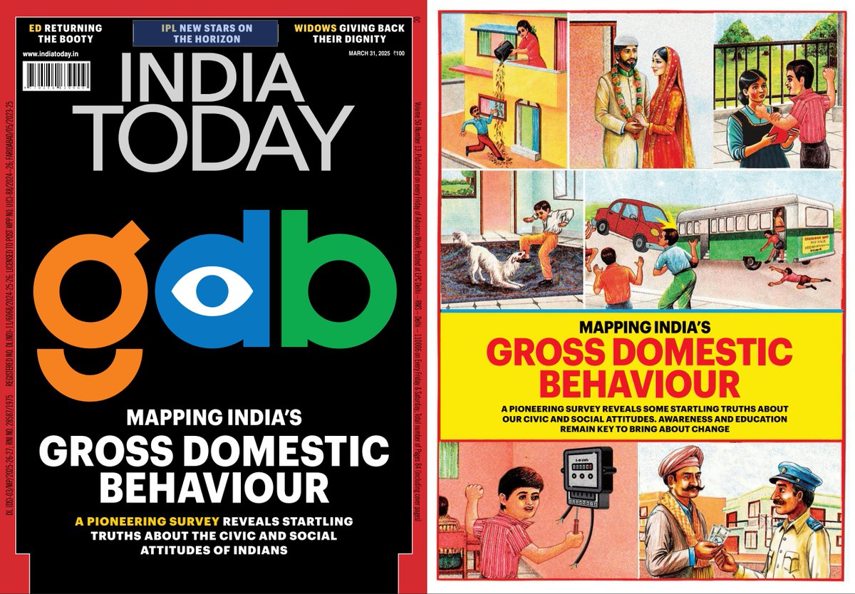 beastoftraal's tweet photo. India Today gauges India's Gross Domestic Behaviour (GDB) or the country's decency, empathy and integrity. 
1/5 https://t.co/syt12W0kj7
