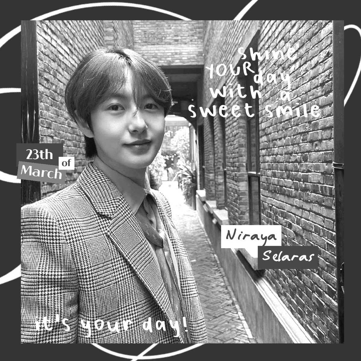 ㅤㅤ (Maret, 23) ㅤㅤ  Selamat.. ㅤㅤㅤ Selamat.. 
Jumpa ㅤ Harimu: ㅤ Bahagia, ㅤㅤ Niraya Selaras.